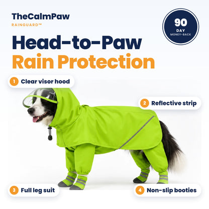 TheCalmPaw™ | RainGuard Full-Body Dog Raincoat