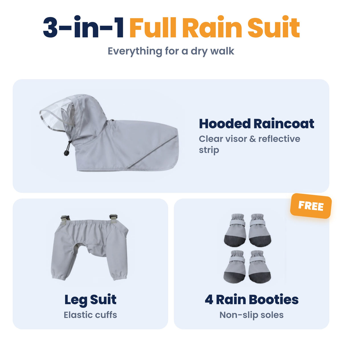 TheCalmPaw™ | RainGuard Full-Body Dog Raincoat