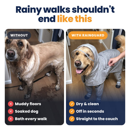 TheCalmPaw™ | RainGuard Full-Body Dog Raincoat