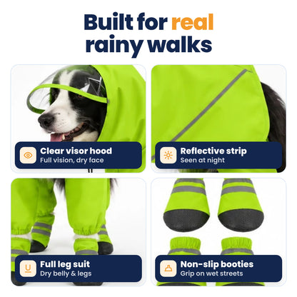 TheCalmPaw™ | RainGuard Full-Body Dog Raincoat
